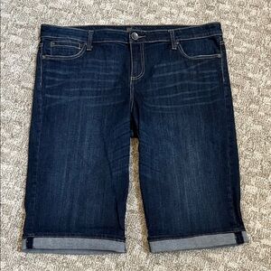 Kut From The Kloth Women’s Mid-Rise Bermuda Shorts—Dark Denim 16